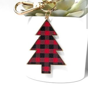 Buffalo plaid Christmas Tree 🎄 keychain